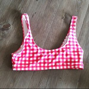 Checkered swim bikini top